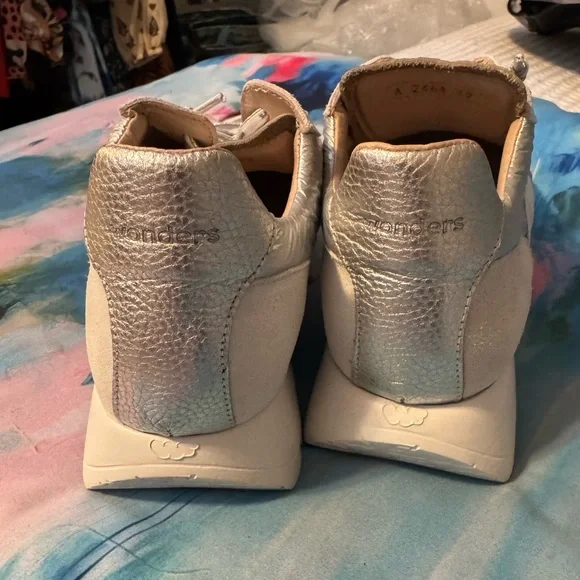 Wonders Oslo Sneaker White Blanco Silver Celestial Neutral Platform - Picture 4 of 10